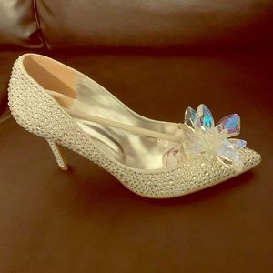 Cinderella crystal pumps.. New